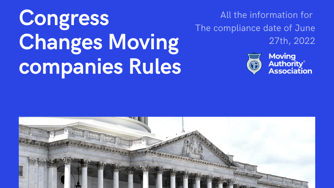 Moving Companies Have Mandatory Laws Change with Tariff in June 2022