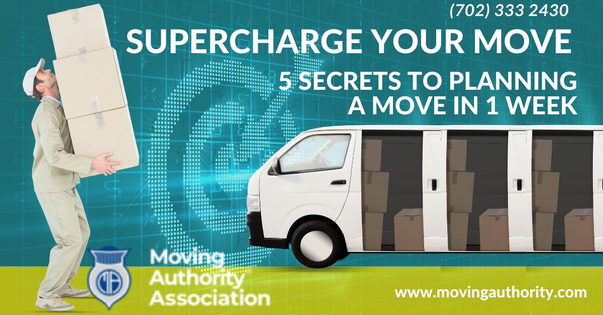 Supercharge Your Move:  5 Secrets to Planning a Move in 1 Week