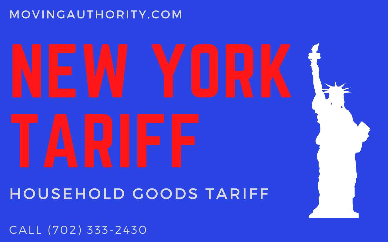 New York Moving Tariff $695 product image reference 1