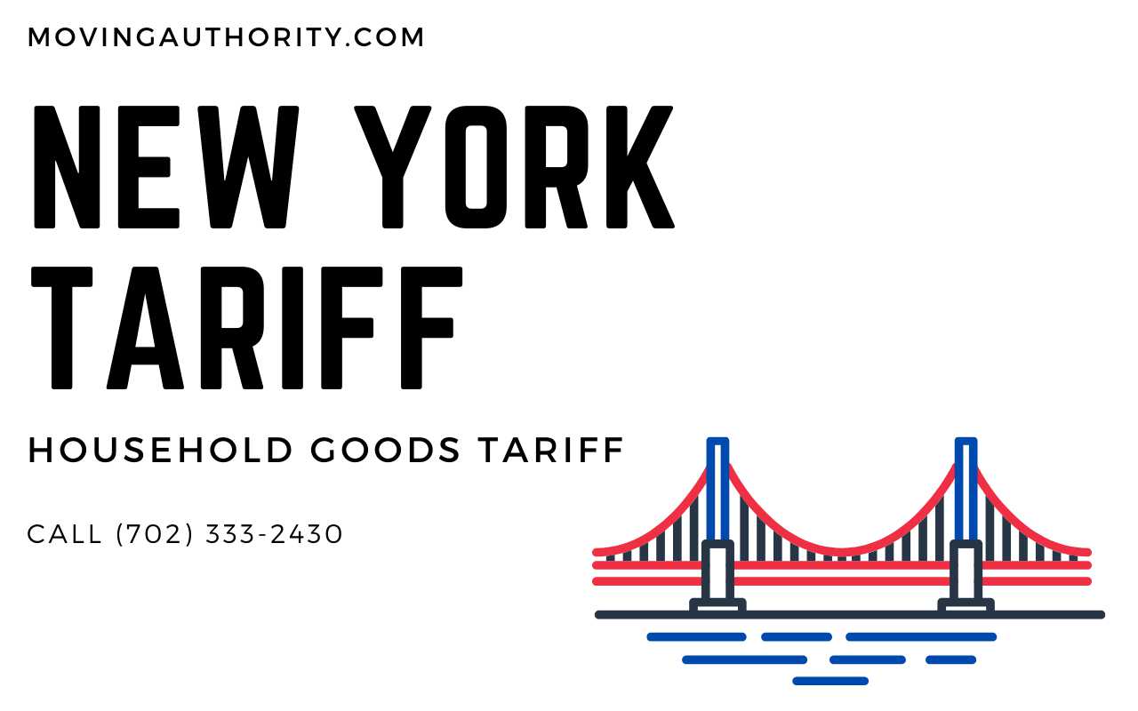 New York Moving Tariff $695 product image reference 2